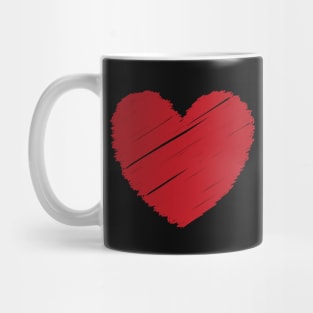 90s Red Heart Mug